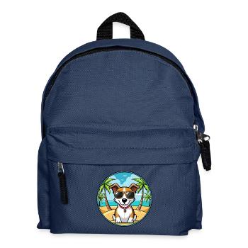 Russell Terrier Hunderasse Cartoon Sonnenbrille Strand - Kinder Rucksack - Navy - Vorne