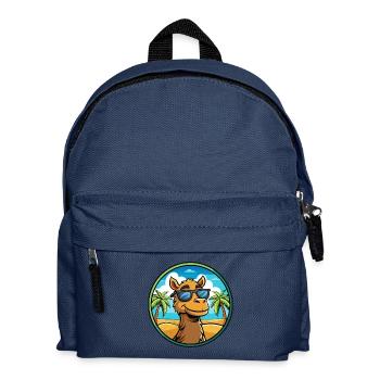Kamel Lustige Cartoon Sommer Strand Sonnenbrille Cool - Kinder Rucksack - Navy - Vorne