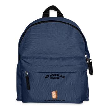 Wir werden dich Vermissen beste Team Abschied - Kinder Rucksack - Navy - Vorne