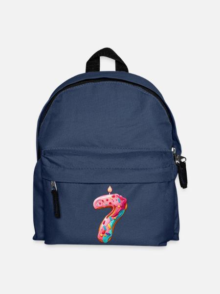 NUMMER 7 KUCHEN SWEET 7. GEBURTSTAG - Kinder Rucksack - Navy
