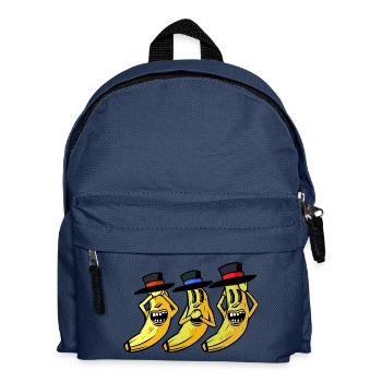 Banane lustig witzig spaßig Bananen Obst Frucht - Kinder Rucksack - Navy - Vorne