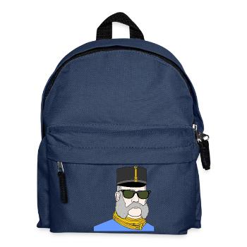 Kaiser Franz Joseph mit Sonnenbrille – K&K - Kinder Rucksack - Navy - Vorne