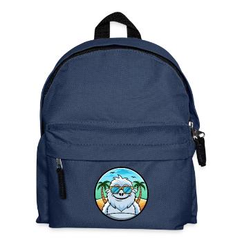 Yeti Lustige Cartoon Sommer Strand Sonnenbrille Aufkleber - Kinder Rucksack - Navy - Vorne