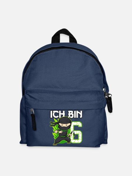 6. Geburtstag Ninja Junge 6 Jahre alt Ninjas - Kinder Rucksack - Navy