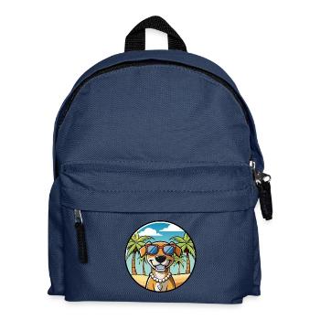 Southern Hound Dog Breed Cartoon Sunglasses Beach - Kids' Backpack - navy - Front