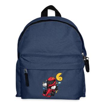 Flinker Kartpilot Geburtstagsparty - Kinder Rucksack - Navy - Vorne