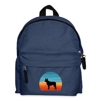 Australian Stumpy Tail Cattle Dog Silhouette - Kinder Rucksack - Navy - Vorne