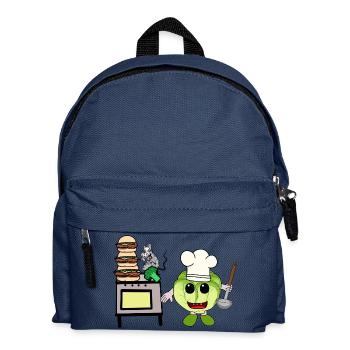 Kohl Koch Köche Köchin Kochkunst Gastgeber kochen - Kinder Rucksack - Navy - Vorne