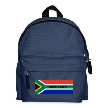 Kapstadt Stadt in südafrikanischer Flagge - Kinder Rucksack - Navy - Vorne
