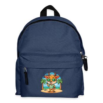 Antilope Lustige Cartoon Sommer Strand Sonnenbrille - Kinder Rucksack - Navy - Vorne