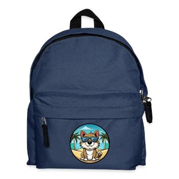 Majorca Ratter Dog Breed Cartoon Sunglasses Beach - Kids' Backpack - navy - Front
