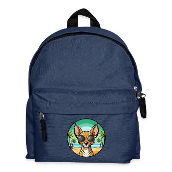 Cirneco Dell Etna Hunderasse Cartoon Sonnenbrille Strand - Kinder Rucksack - Navy - Vorne