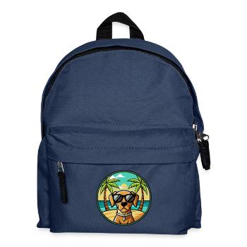 Portugiesische Pointer Hunderasse Cartoon Sonnenbrille - Kinder Rucksack - Navy - Vorne
