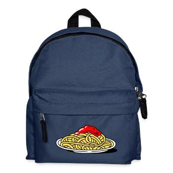 Spaghetti mit Tomaten - Kinder Rucksack - Navy - Vorne