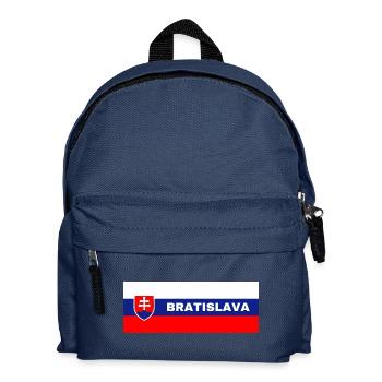 Bratislava dans le drapeau slovaque - Sac à dos Enfant - bleu marine - Devant