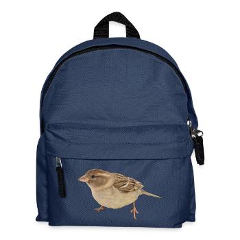 Vogel - Kinder Rucksack - Navy - Vorne