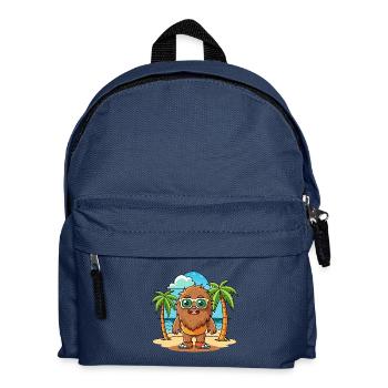 Big Foot Lustige Cartoon Sommer Strand Sonnenbrille - Kinder Rucksack - Navy - Vorne
