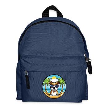 Russell Terrier Hunderasse Cartoon Sonnenbrille Strand - Kinder Rucksack - Navy - Vorne