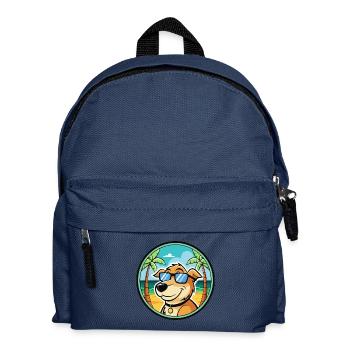 Koolie Hunderasse Cartoon Sonnenbrille Strand - Kinder Rucksack - Navy - Vorne