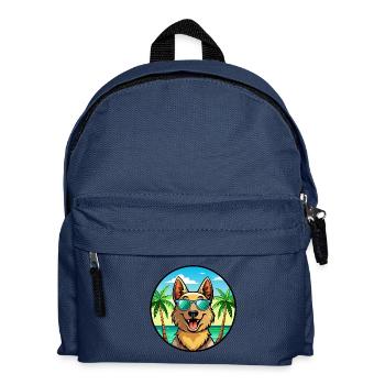 Majorca Shepherd Dog Breed Cartoon Sunglass Beach - Kids' Backpack - navy - Front