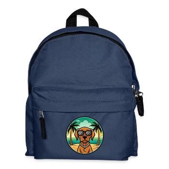 Ungarische Vizsla Hunderasse Cartoon Sonnenbrille Strand - Kinder Rucksack - Navy - Vorne