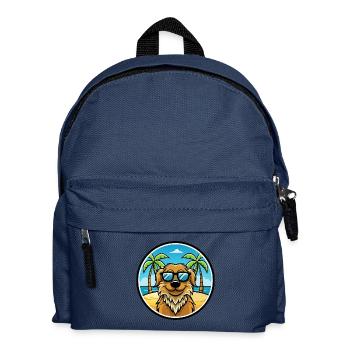 Frisian Water Dog Breed Cartoon Sunglasses Beach - Kids' Backpack - navy - Front