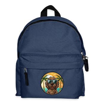 Boykin Spaniel Hunderasse Cartoon Sonnenbrille Strand - Kinder Rucksack - Navy - Vorne