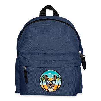 Spielzeug Manchester Terrier Hunderasse Cartoon Strand - Kinder Rucksack - Navy - Vorne