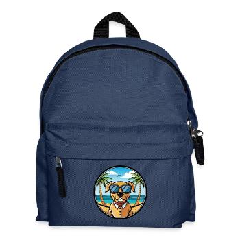Southern Hound Dog Breed Cartoon Sunglasses Beach - Kids' Backpack - navy - Front