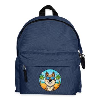 Romanian Sheepdog Breed Cartoon Sunglasses Beach - Kids' Backpack - navy - Front