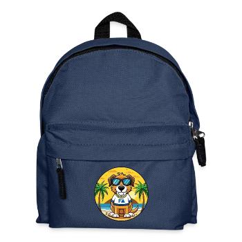 Brasileiro Hunderasse Cartoon Sonnenbrille Strand - Kinder Rucksack - Navy - Vorne