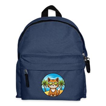 Havanna Braun Katze Rasse Cartoon Sonnenbrille Strand - Kinder Rucksack - Navy - Vorne