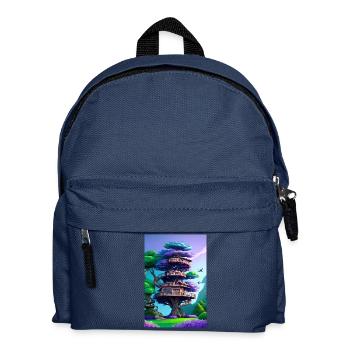 Treehouse Purple - Kinder Rucksack - Navy - Vorne