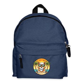 Arabische Mau-Katzenrasse Cartoon-Sonnenbrille Strand - Kinder Rucksack - Navy - Vorne