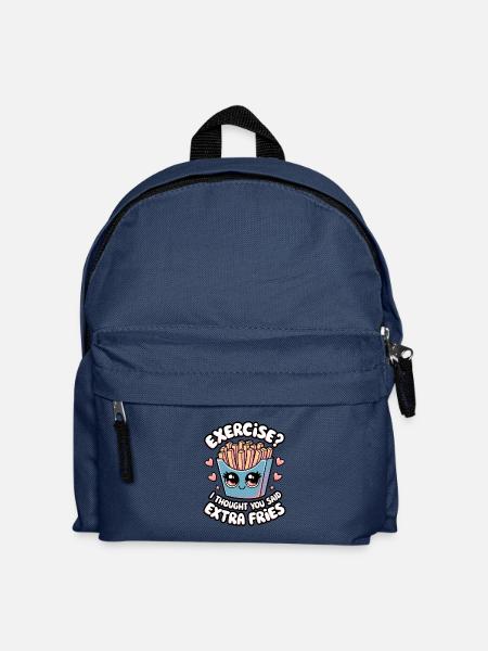 Übung? Ich dachte, du hättest extra Pommes gesagt - Kinder Rucksack - Navy
