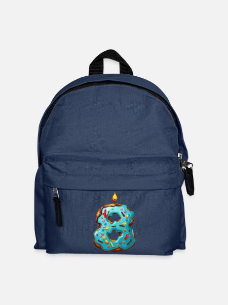 NUMMER 8 KUCHEN SWEET 8. GEBURTSTAG - Kinder Rucksack - Navy