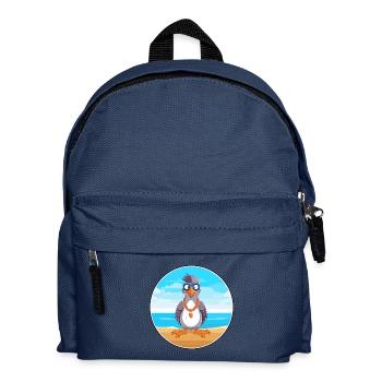 Jay Cartoon Yoga Strand Sommer Illustration - Kinder Rucksack - Navy - Vorne