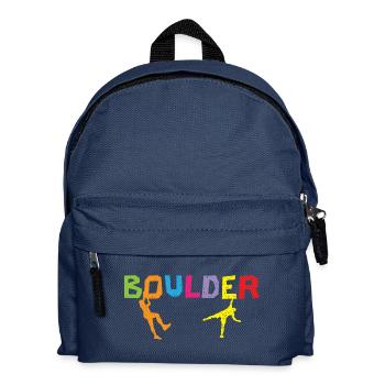 Boulderer Felskletterer Bergsteigen Bouldern - Kinder Rucksack - Navy - Vorne