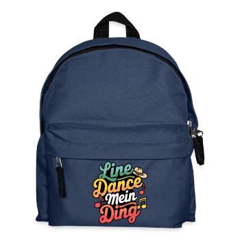 Line Dance mein Hobby - meine Passion - mein Ding - Kinder Rucksack - Navy - Vorne