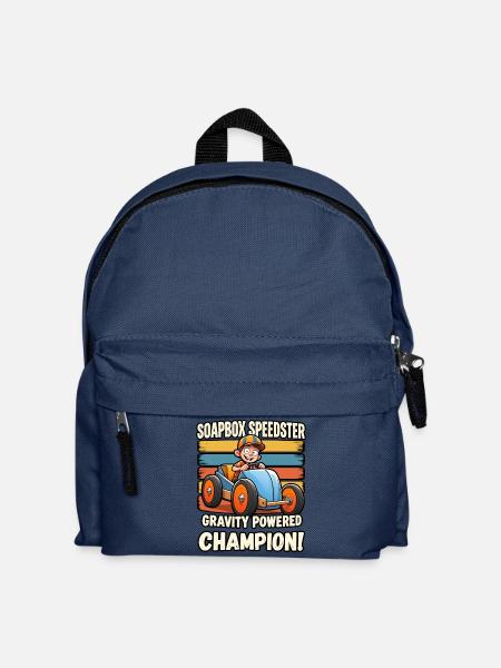 Retro-Seifenkisten-Speedster-Racer-Schwerkraftmeister - Kinder Rucksack - Navy