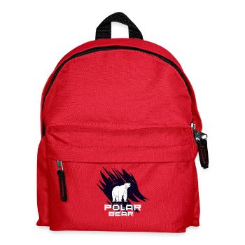 Eisbär - Kinder Rucksack - Rot - Vorne