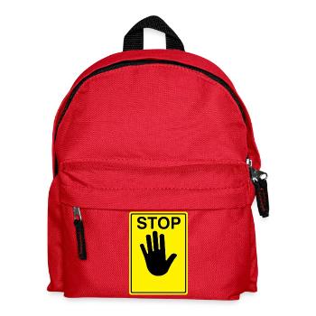 Stop Sign Logo - Kids' Backpack - red - Front