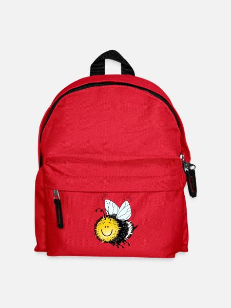 Hummel xxl Biene Wespe Fliege Hornisse Insekt - Kinder Rucksack - Rot