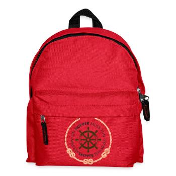 Ein Skipper muss tun Kordel 3 Knoten - Kinder Rucksack - Rot - Vorne