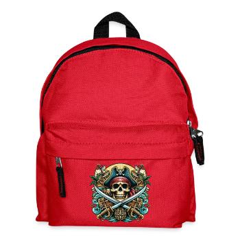Pirate Logo - Kids' Backpack - red - Front