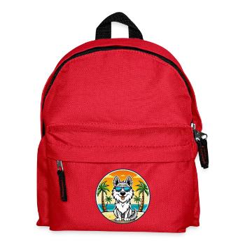 Karpatenschäferhund Hunderasse Cartoon Sonnenbrille - Kinder Rucksack - Rot - Vorne