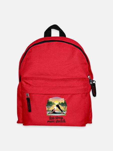 Less Stress, More Stretch - Kids' Backpack - red