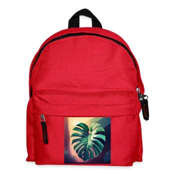 Monstera Leaf - Kinder Rucksack - Rot - Vorne
