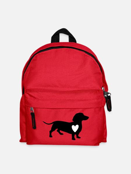 Dackel Liebe - Kinder Rucksack - Rot