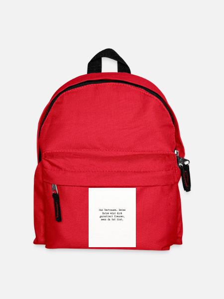 Hab Vertrauen - Kinder Rucksack - Rot